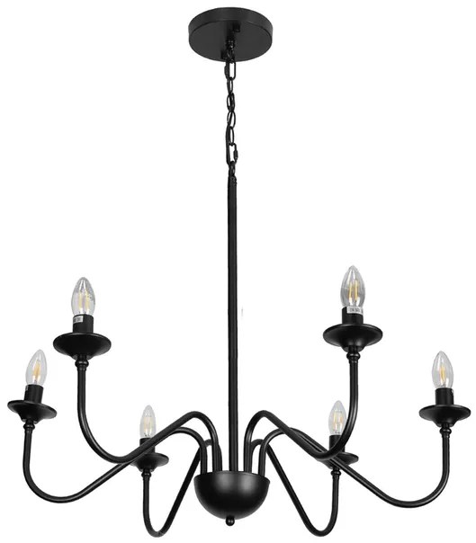 Lustre Metal Preto Fosco Colonus