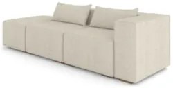 Sofá 5 Lugares 363cm Com Puff Esquerdo Fay Linho Off White Z55   - Mpo