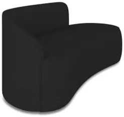 Sofá 3 Lugares Para Sala 180cm Orgânico Wendi Linho Preto I01 - Mpoze