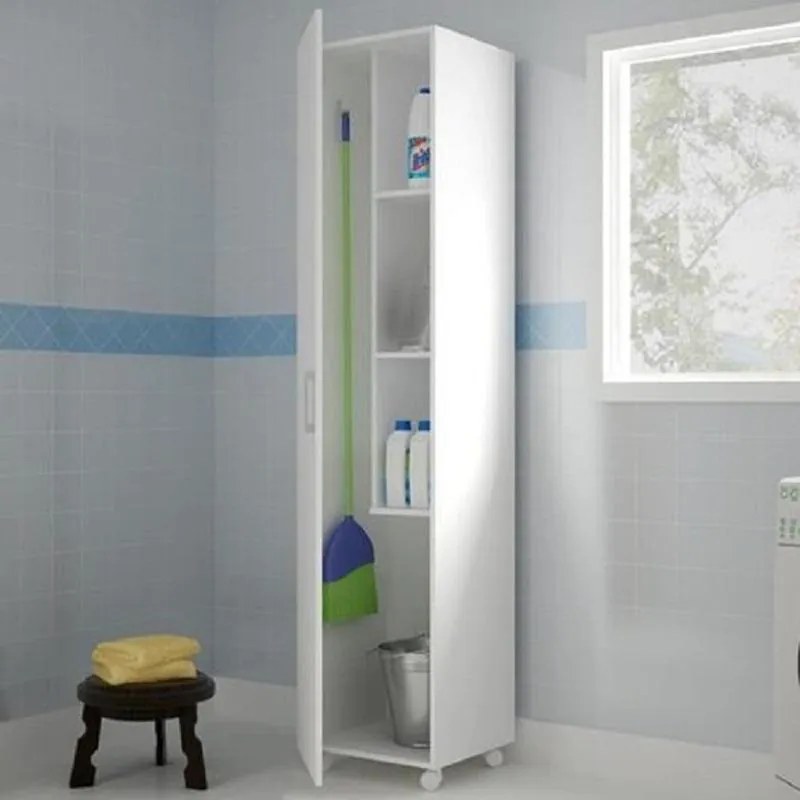 Armário Lavanderia 1 Porta Área De Serviço Bs 03 - Branco