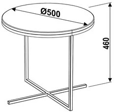 Mesa de Centro Média Volpi 24815 Branco - Artesano
