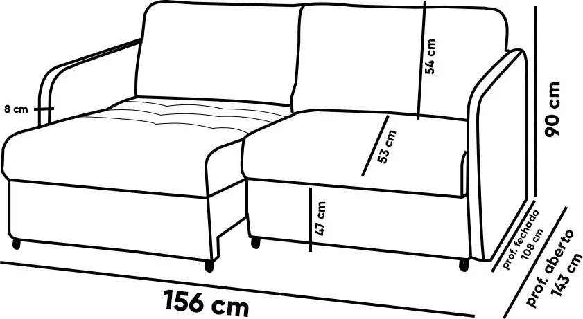 Sofá Retrátil Reclinável 2 Lugares 156cm Amsterdã Suede Bege K01 - D'Rossi