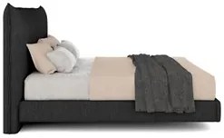 Cama Queen Flutuante Com Cabeceira 160cm Lyra S05 Linho Preto - Mpozen