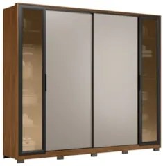 Guarda Roupa Casal 267cm Loreto Flex D02 Nogueira/Nude - Mpozenato