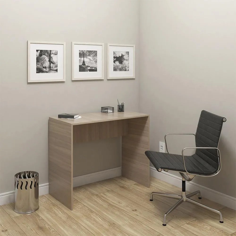 Mesa Escrivaninha Escritório Home Office Marrom Montana