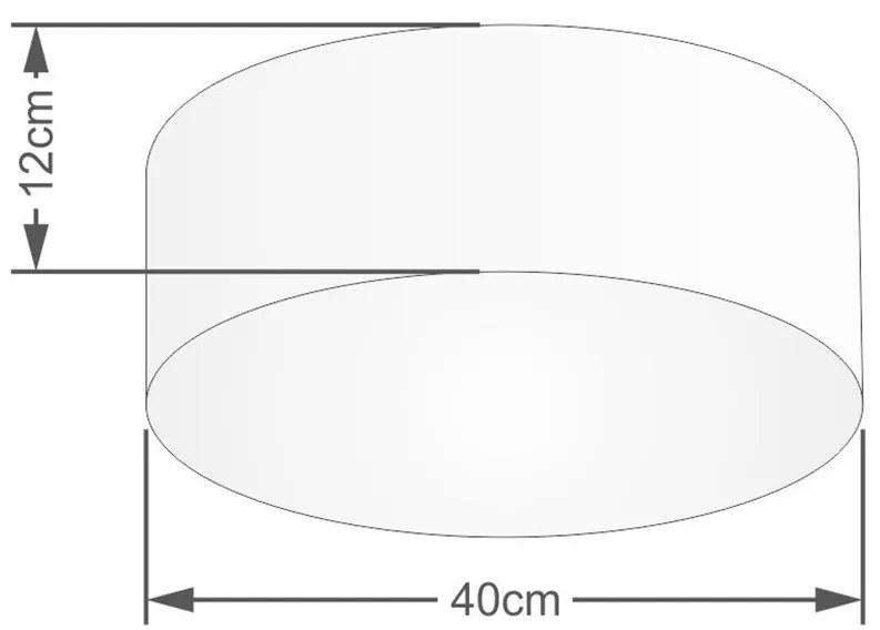 Plafon de Sobrepor Cilíndrico SP-3005 Cúpula Cor Algodão Crú