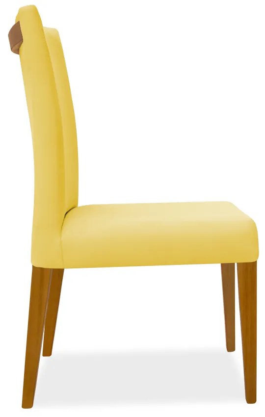 Kit 4 Cadeiras de Jantar Milan Veludo Amarelo