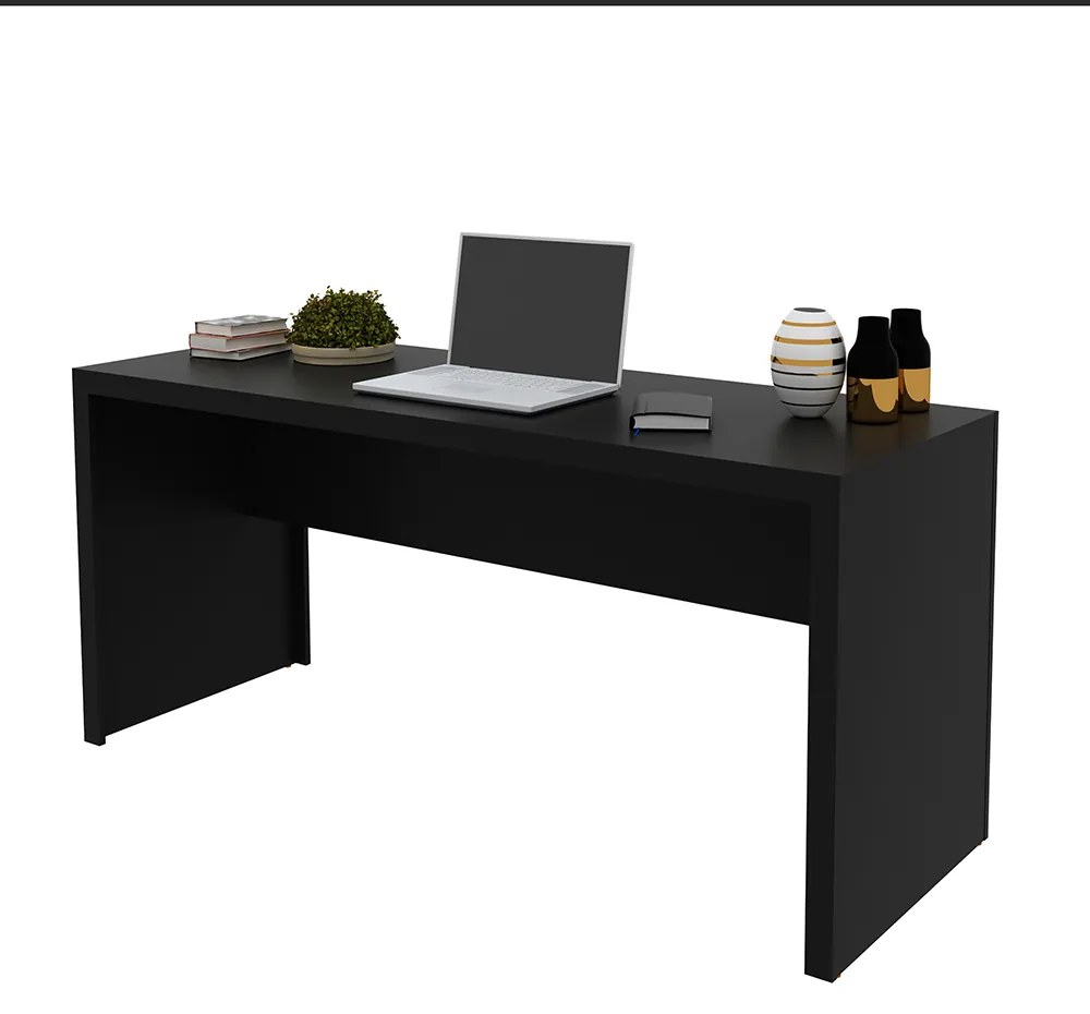 Mesa para Escritório Home Office ME4109 MDP Preto G69 - Gran Belo
