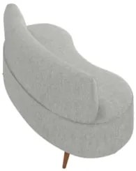 Sofá 2 Lugares para Sala Living 135cm Pés Palito Korah Z08 Linho Cinza