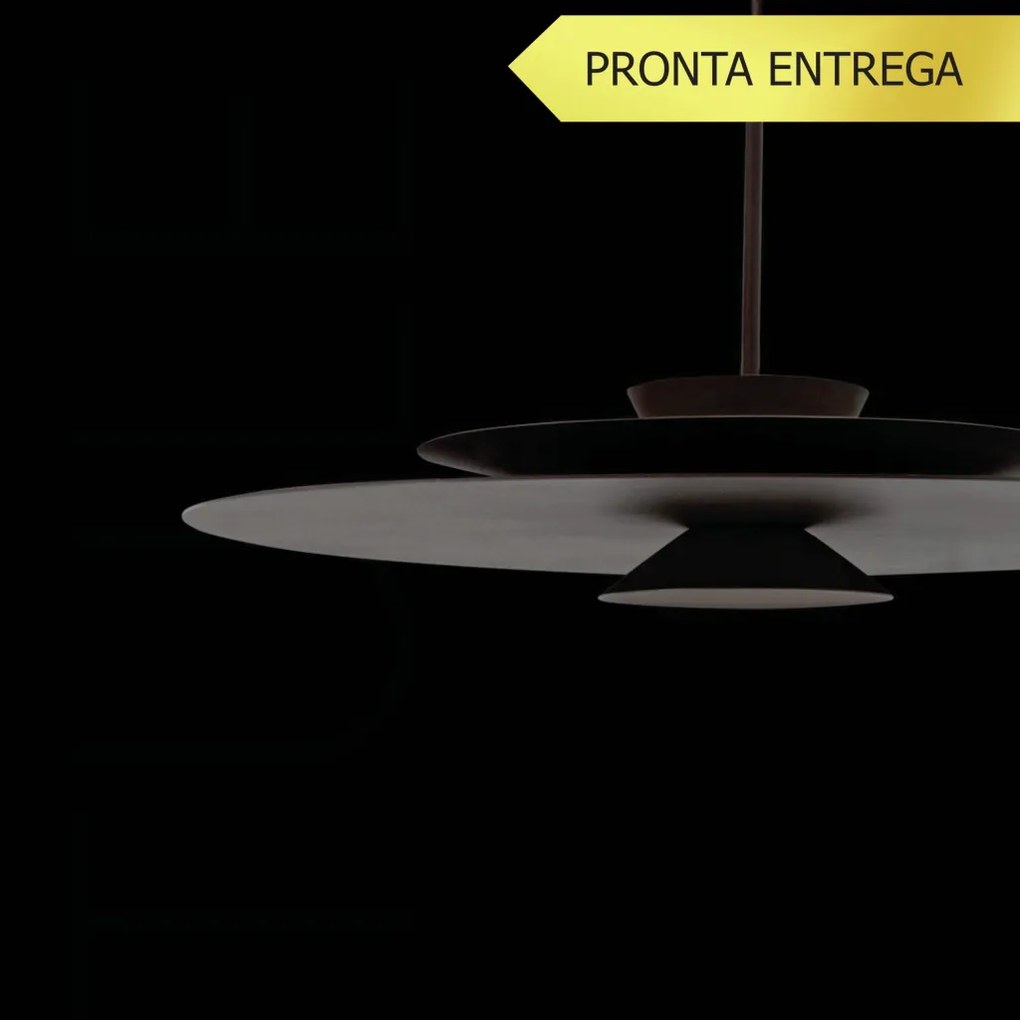 Pendente Tule Ø50X25,4Cm 1Xmr16 - Usina 25121/50 (FN-F -Fendi Fosco, Igual a Cor 1)