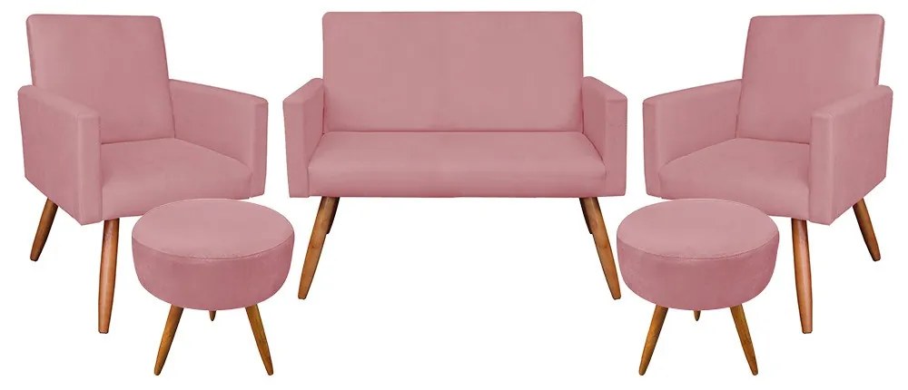 KIT 01 NAMORADEIRA COM 02 POLTRONAS E 02 - Rose