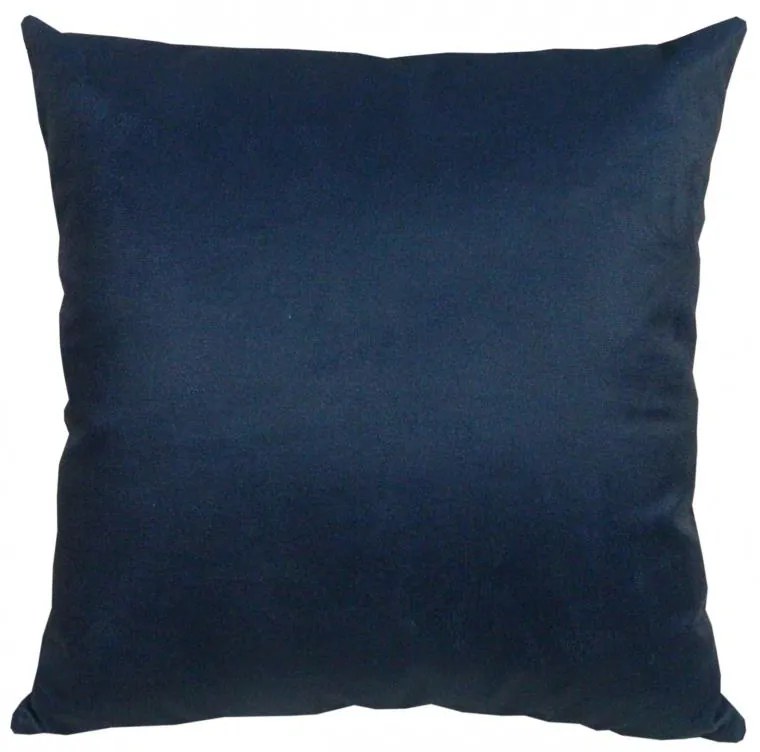Capa de Almofada Prado em Suede Tons de Azul 45x45cm - Folhas - Com Enchimento