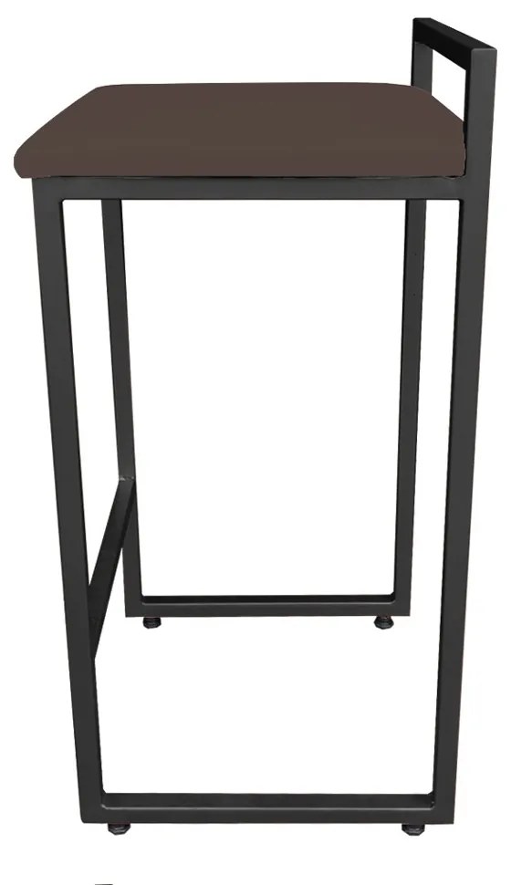 CONJUNTO 02 BANQUETAS PIETRA SUEDE MARRO
