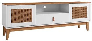 Rack Esmeralda 1.60 Branco/Noce - Casa D Móveis