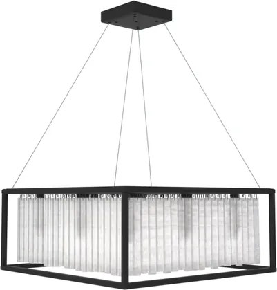 Pendente Cristal Aluminio Preto