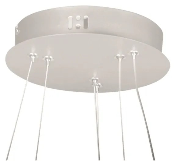 Pendente Montreal Aro Ø50X2Cm / Ø30X2Cm Led 40W 3000K Bivolt / 02 Anel... (Branco)