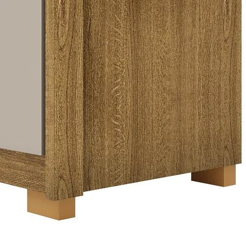 Guarda Roupa Dubai Majestic 6 Portas e 6 Gavetas Nature/Fendi - Vila Rica Móveis