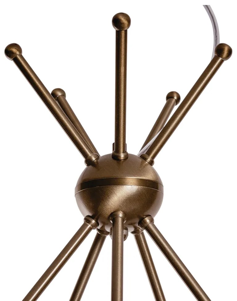 Pendente Palma Ø56X47Cm 5Xg9 / Metal E Globo Ø12Cm | Usina 16735/5 (BT - Branco Texturizado, FOSCO)