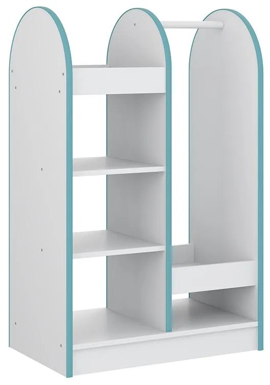 Mini Closet Para Quarto Infantil 6 Prateleiras - Branco/azul