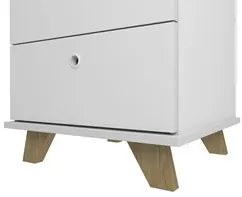 Conjunto Escritório Home Office 3 Peças Elai A06 Olmo/Branco - Mpozena