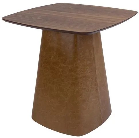 Mesa Lateral Siena Alta Nogueira Base Recouro Caramelo - 78195 Sun House