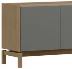 Rack TV 50 Pol 180cm 2 Portas 2 Gavetas Oak/Cinza F07 - Mpozenat