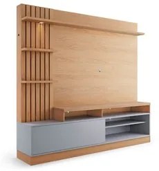 Estante Home Theater para TV até 65 Pol. Maceió Freijó/Cinza Fosco - C