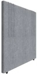 Cabeceira Cama Box Solteiro 90cm Estofada Rama Boucle Cinza Z04 - Mpoz