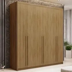 Guarda Roupa Casal 6 Portas 3 Gavetas 233cm Dubai Nature - Vila Ri
