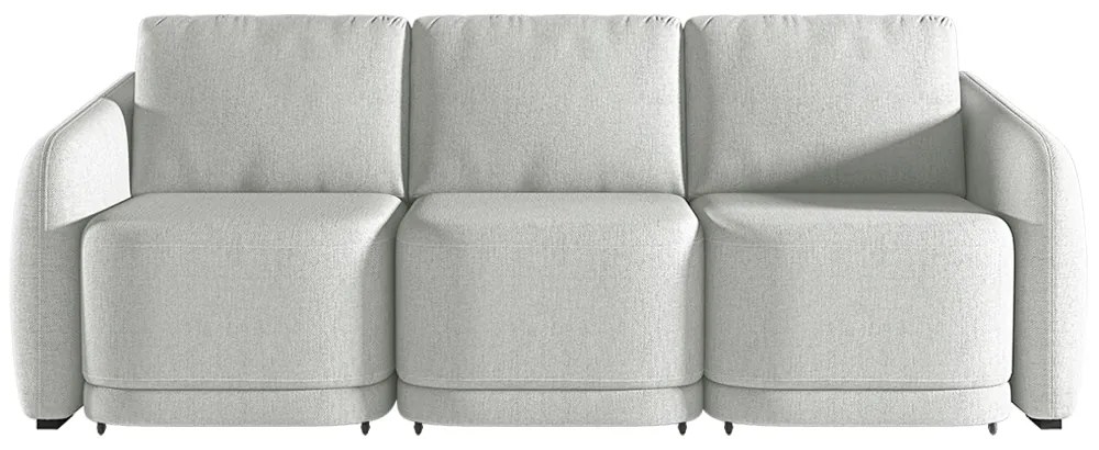 Sofá Cama Modulado Retrátil e Reclinável Decorativo Varsóvia 276cm Linho Cinza G33 - Gran Belo