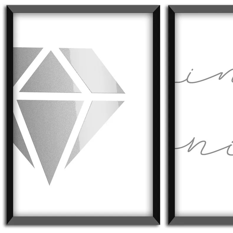 Kit 03 Quadros Decorativos "Infinito" 43x33 cm - D'Rossi