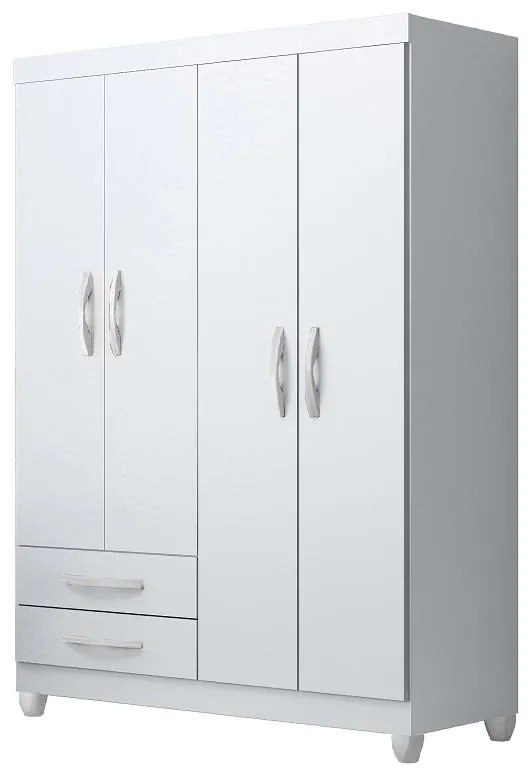 Guarda Roupa Roupeiro Infantil 4 portas 2 Gavetas Quadriflex