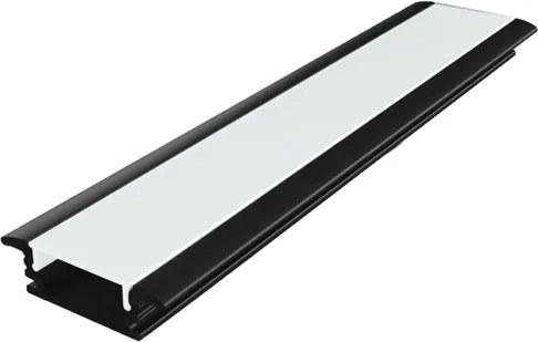 Perfil Embutir Para Fita De Led 200cm Preto Simple Way