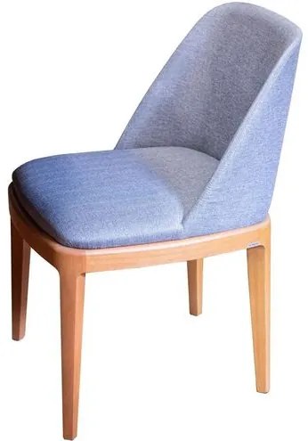 Cadeira Zara Sem Braço Tecido Linen Cinza com Estrutura Madeira Tauari - 67113 Sun House