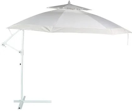 Ombrellone Paladino Susp 3,50 mts - Branco Duplo Giratório 360 - 69389 Sun House