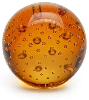 Peso Tela Bola Âmbar Murano Cristais Cadoro