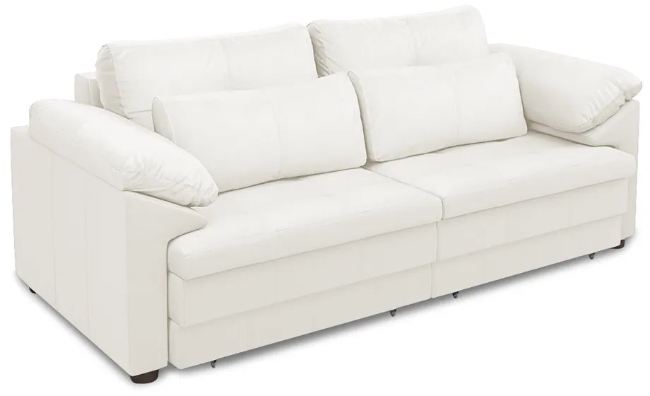 Sofá Retrátil Elétrico Sala de Estar Nolan Bipartido 175cm Conforto Premium em Couro Branco G58 - Gran Belo