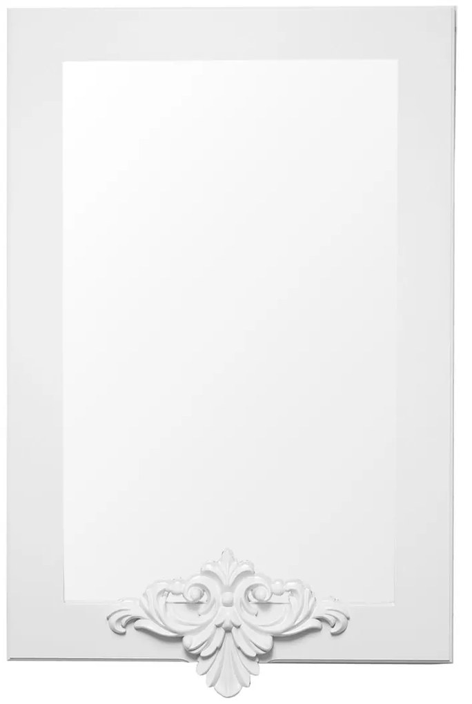 Espelho Lavanda Retangular - Branco com Entalhe dourado soleil Provençal Kleiner