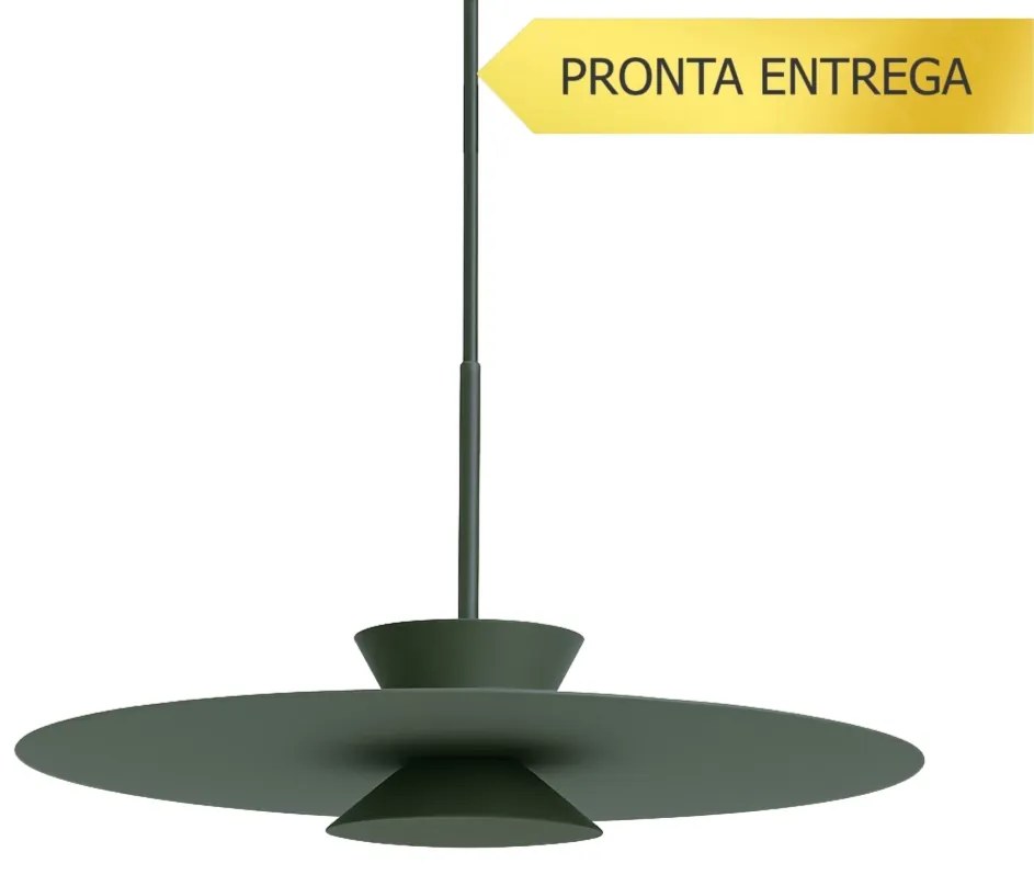 Pendente Tule Ø60X25Cm 1Xmr16 - Usina 25120/60 (FA-F - Flor-de-Anis Fosco, Igual a Cor 1)