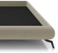 Cama King Base Box 193x203cm Pés de Ferro Cold Z37 Veludo Bege - Mpoze