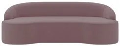 Sofá 2 Lugares para Sala de Estar Living 150cm Theo D06 Veludo Rosa -