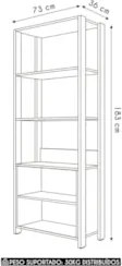 Guarda Roupa Solteiro Closet 73cm Prateleira Una Mel/Preto C01 - Mpoze