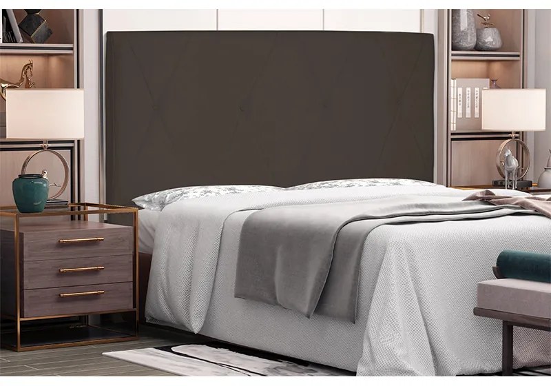 Cabeceira Cama Box Casal 140cm Aquilla Suede Café - Sheep Estofados - Marrom