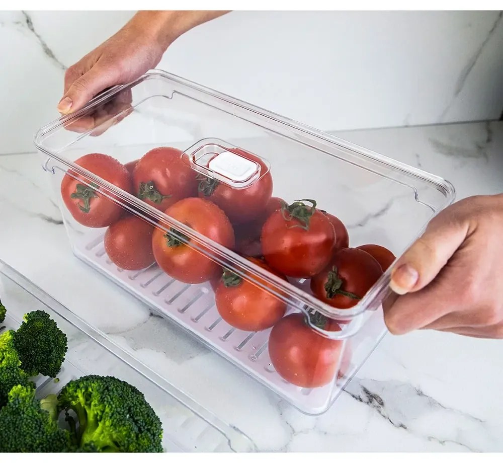 Conjunto Organizadores De Geladeira Clear Fresh 3 Peças