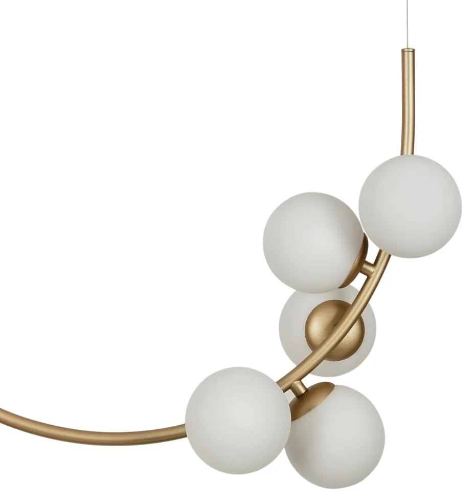 Pendente Astral 51X77,5X30Cm 6Xg9 Globo Ø12Cm - Usina 16942/6 (BT - Branco Texturizado, FOSCO)