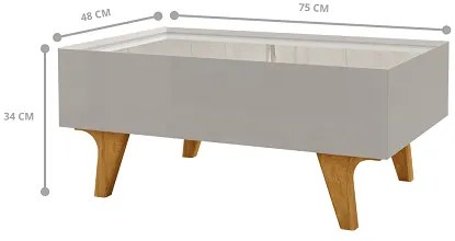 Mesa De Centro Sena Off White - Bechara Móveis