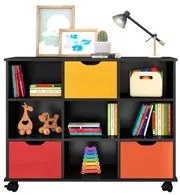 Nicho Organizador com Rodízios Toys 9 Gavetas Q01 Pto/Color - Mpozenat