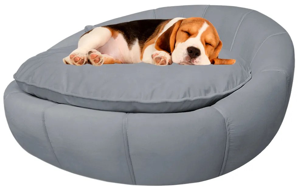 Cama Pet Ariel para Cães e Gatos Almofadada Veludo Cores - Cinza Grafite
