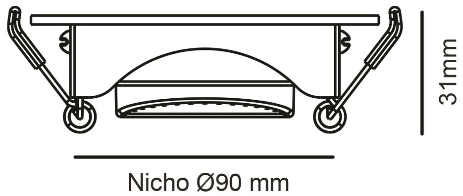 Spot De Embutir Quadrado 7W 3000K Led Bivolt 10,5X10,5X3,1Cm | Opus Ec... (Branco)