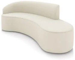 Sofá 4 Lugares 220cm Wendi e Poltrona Steve Veludo Bege I01  - Mpozena